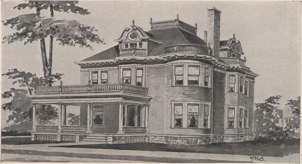 An illustration from Keith's architectural studies, no.8, 1905, leaf 117