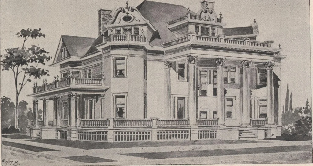 An illustration from Keith's architectural studies, no.8, 1905, leaf 118
