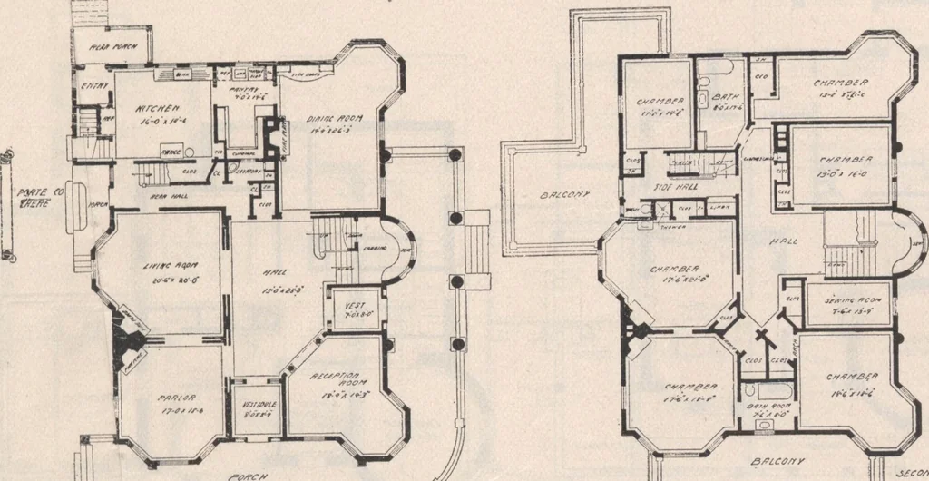 An illustration from Keith's architectural studies, no.8, 1905, leaf 118