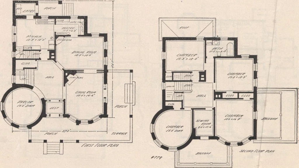 An illustration from Keith's architectural studies, no.8, 1905, leaf 119