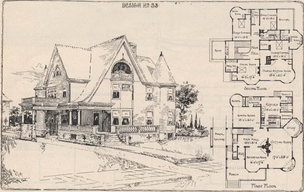 An illustration from Keith's architectural studies, no.8, 1905, leaf 12