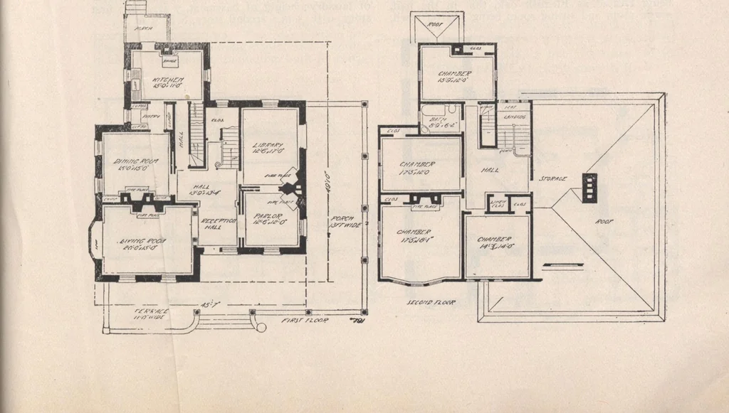 An illustration from Keith's architectural studies, no.8, 1905, leaf 120