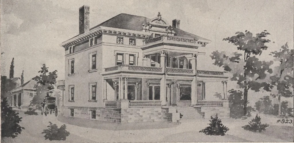 An illustration from Keith's architectural studies, no.8, 1905, leaf 122