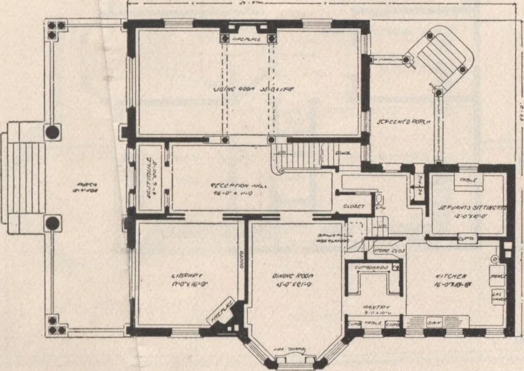 An illustration from Keith's architectural studies, no.8, 1905, leaf 122