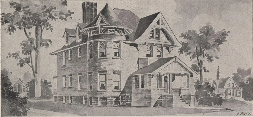An illustration from Keith's architectural studies, no.8, 1905, leaf 124