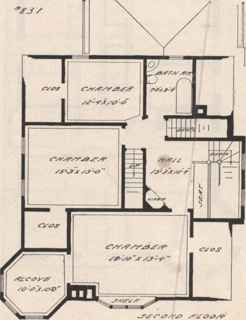 An illustration from Keith's architectural studies, no.8, 1905, leaf 125