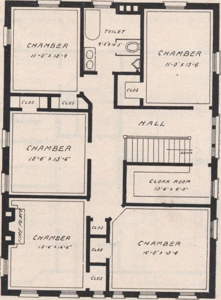 An illustration from Keith's architectural studies, no.8, 1905, leaf 126