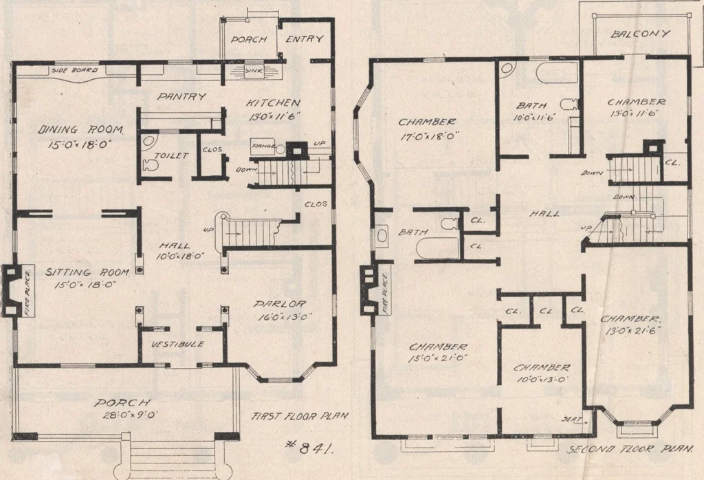An illustration from Keith's architectural studies, no.8, 1905, leaf 127