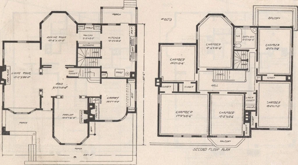 An illustration from Keith's architectural studies, no.8, 1905, leaf 128