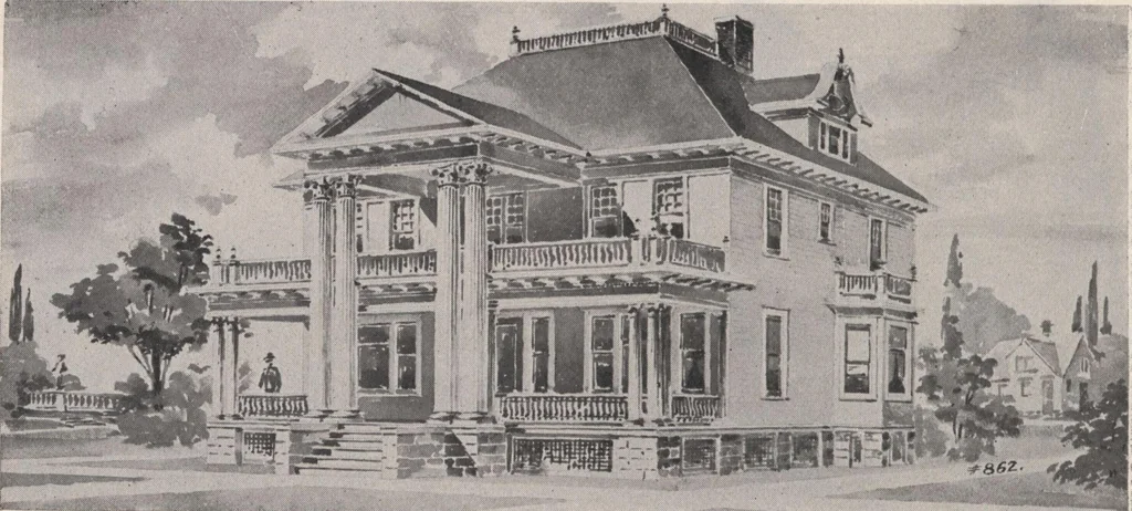 An illustration from Keith's architectural studies, no.8, 1905, leaf 129