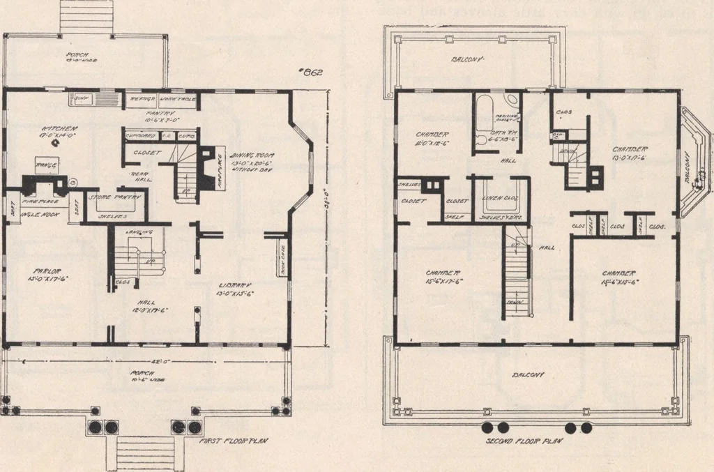 An illustration from Keith's architectural studies, no.8, 1905, leaf 129
