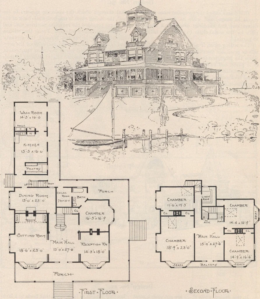 An illustration from Keith's architectural studies, no.8, 1905, leaf 13