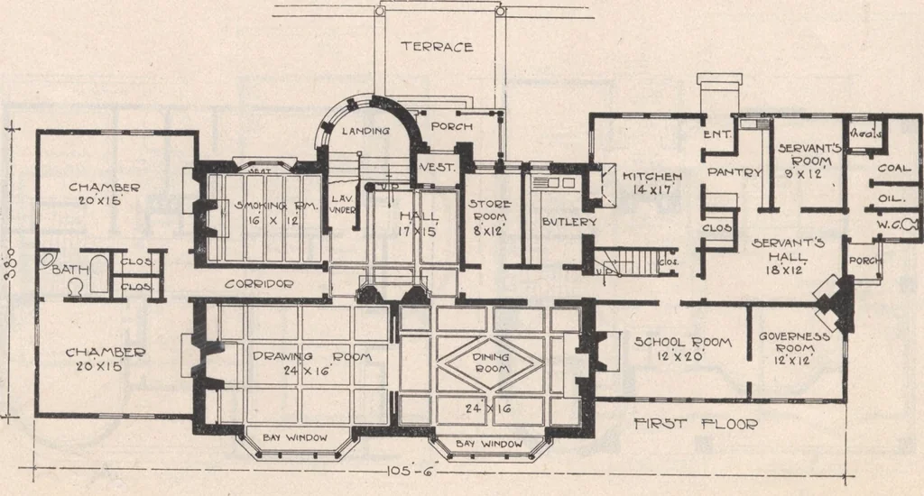 An illustration from Keith's architectural studies, no.8, 1905, leaf 133