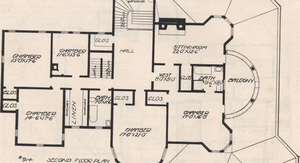 An illustration from Keith's architectural studies, no.8, 1905, leaf 135