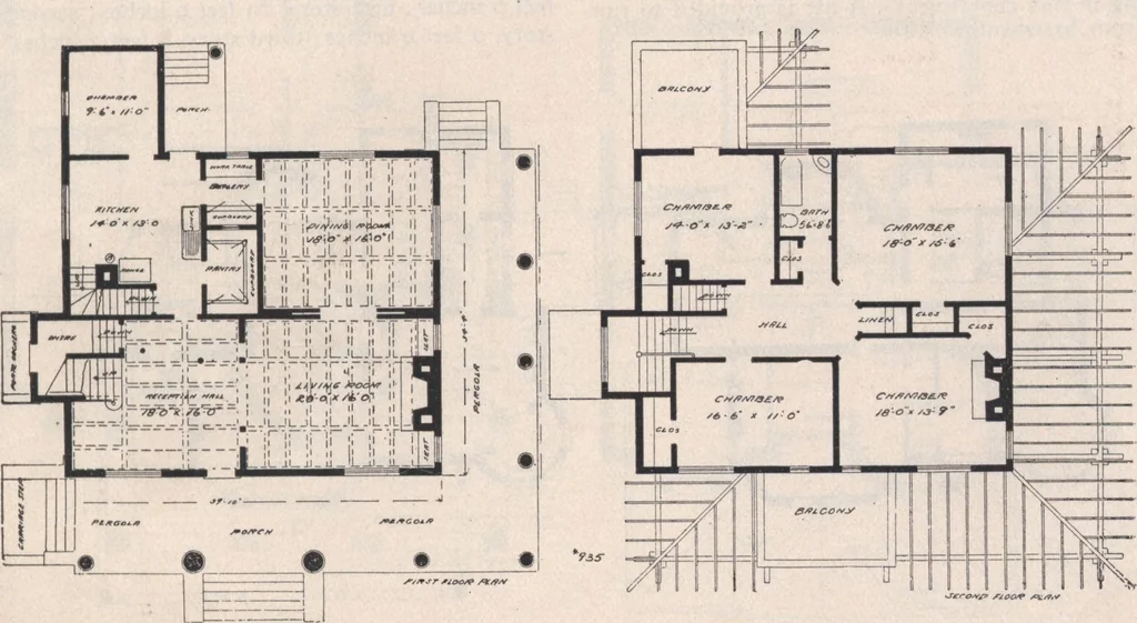 An illustration from Keith's architectural studies, no.8, 1905, leaf 136