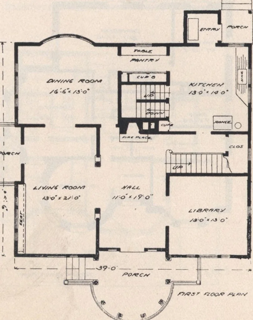 An illustration from Keith's architectural studies, no.8, 1905, leaf 139