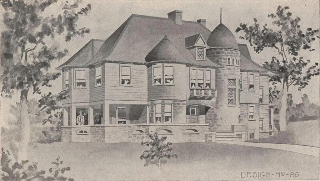 An illustration from Keith's architectural studies, no.8, 1905, leaf 14