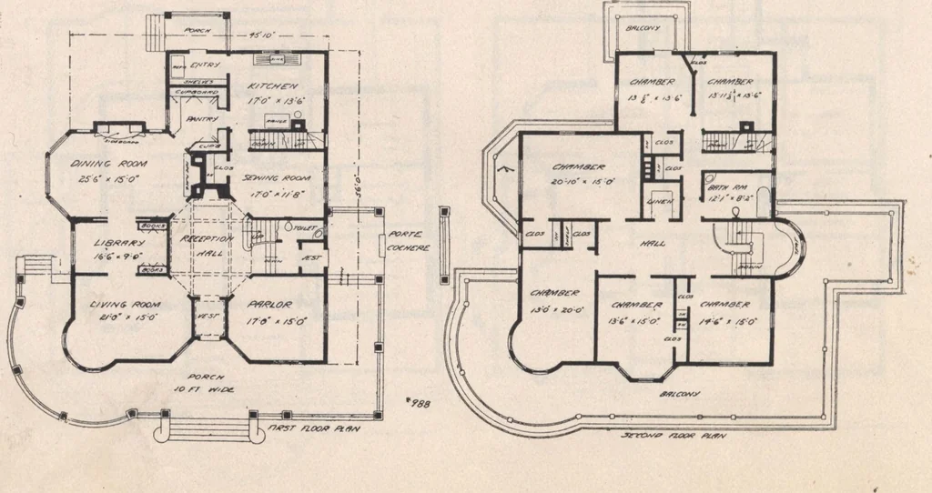 An illustration from Keith's architectural studies, no.8, 1905, leaf 141