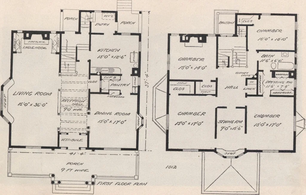 An illustration from Keith's architectural studies, no.8, 1905, leaf 142