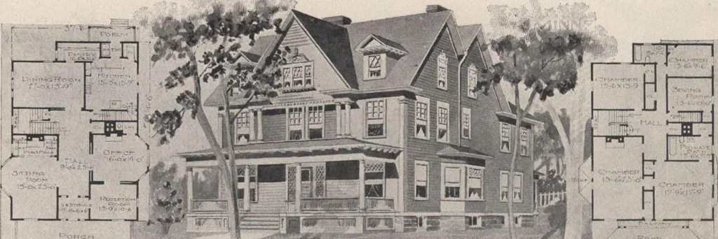 An illustration from Keith's architectural studies, no.8, 1905, leaf 15