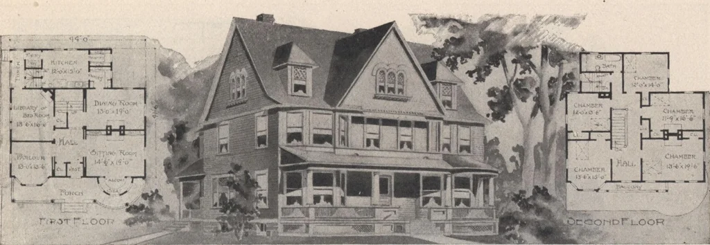 An illustration from Keith's architectural studies, no.8, 1905, leaf 16