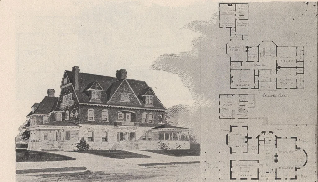 An illustration from Keith's architectural studies, no.8, 1905, leaf 17