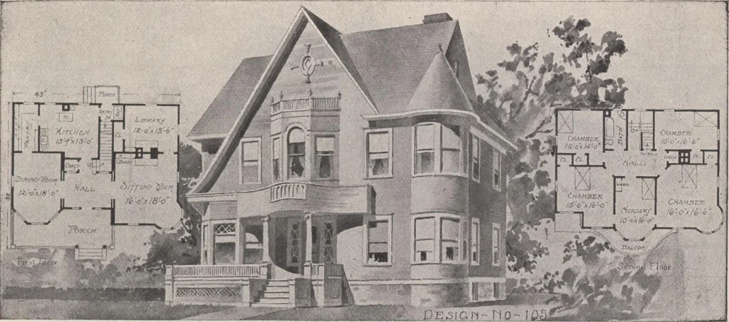 An illustration from Keith's architectural studies, no.8, 1905, leaf 18