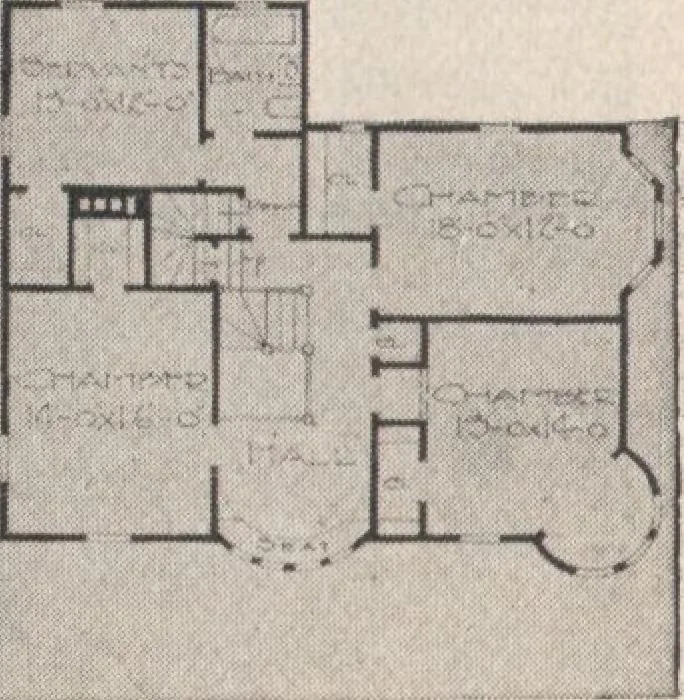 An illustration from Keith's architectural studies, no.8, 1905, leaf 19