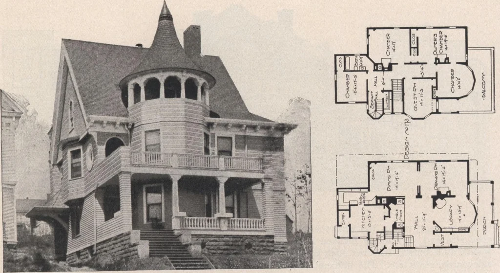 An illustration from Keith's architectural studies, no.8, 1905, leaf 26