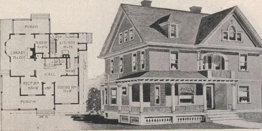 An illustration from Keith's architectural studies, no.8, 1905, leaf 26