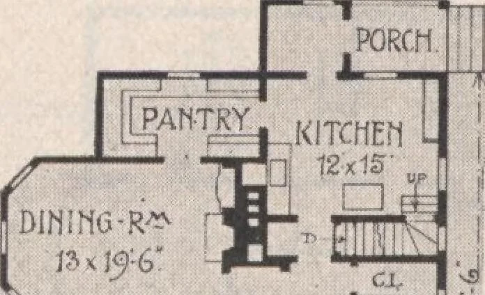 An illustration from Keith's architectural studies, no.8, 1905, leaf 27