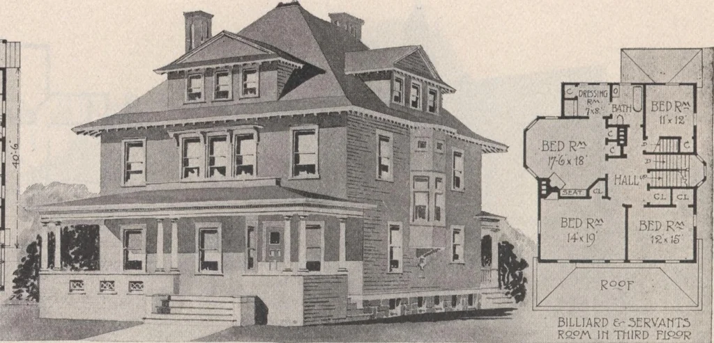 An illustration from Keith's architectural studies, no.8, 1905, leaf 27