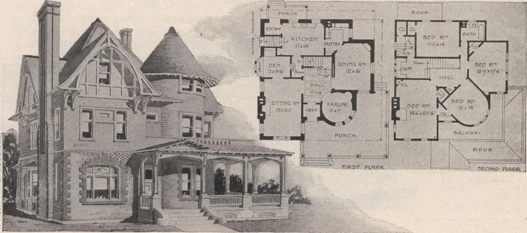 An illustration from Keith's architectural studies, no.8, 1905, leaf 27