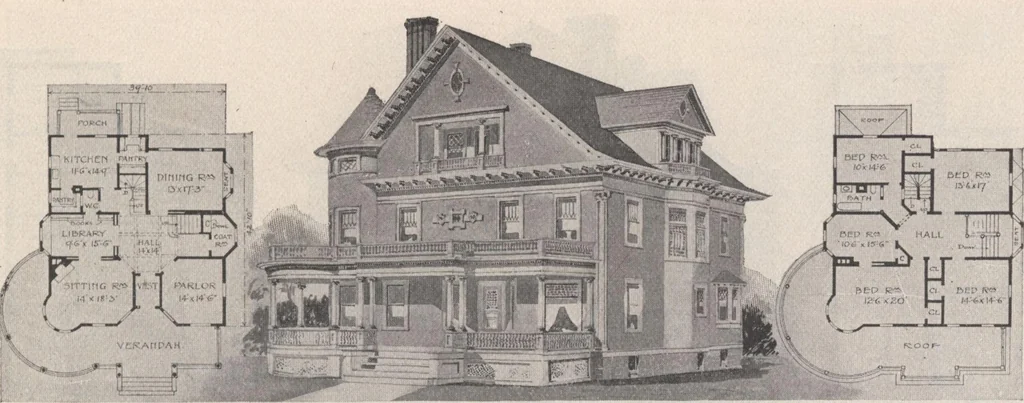 An illustration from Keith's architectural studies, no.8, 1905, leaf 28