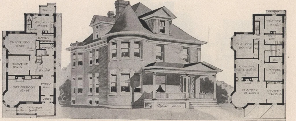 An illustration from Keith's architectural studies, no.8, 1905, leaf 29