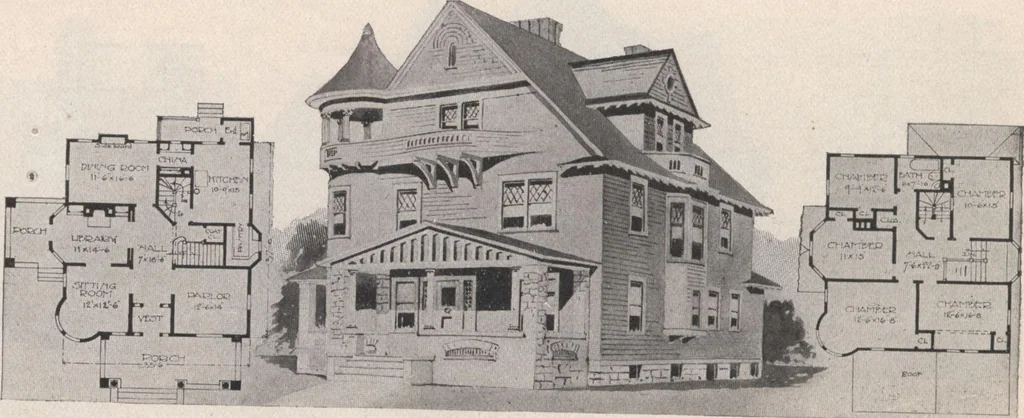 An illustration from Keith's architectural studies, no.8, 1905, leaf 29