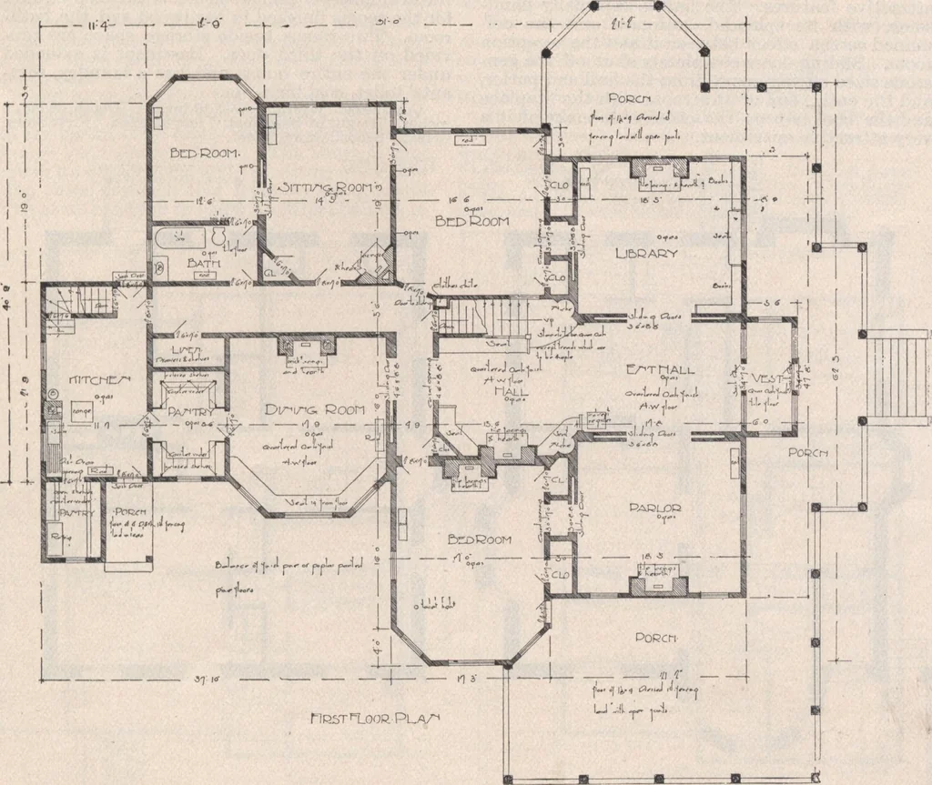 An illustration from Keith's architectural studies, no.8, 1905, leaf 32