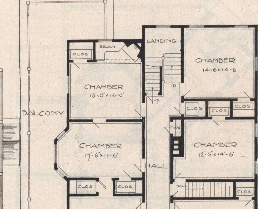 An illustration from Keith's architectural studies, no.8, 1905, leaf 34