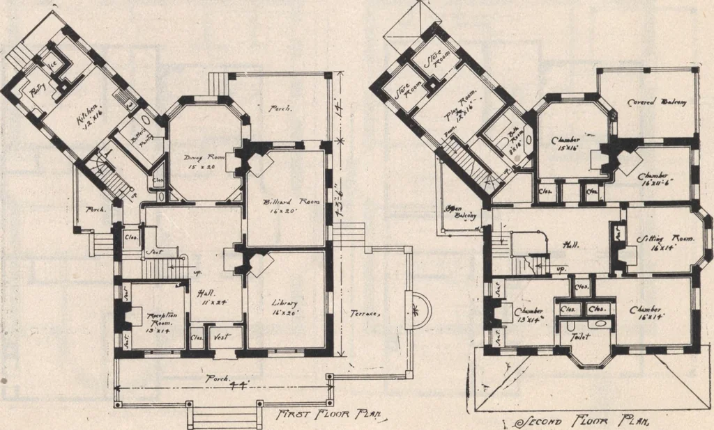 An illustration from Keith's architectural studies, no.8, 1905, leaf 35