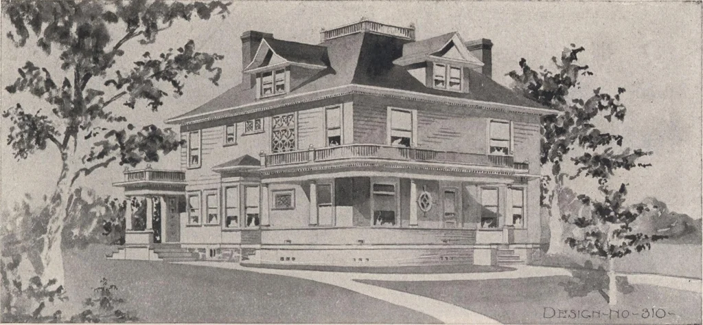 An illustration from Keith's architectural studies, no.8, 1905, leaf 36