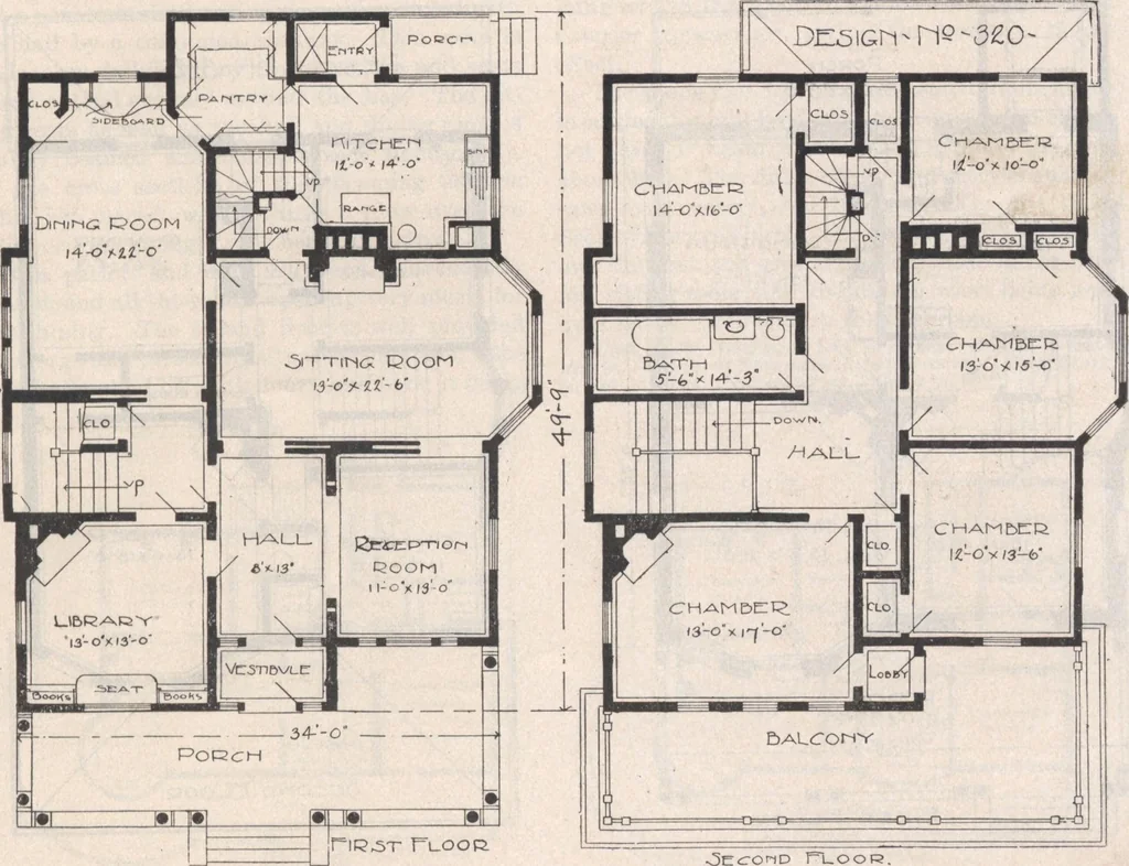 An illustration from Keith's architectural studies, no.8, 1905, leaf 38