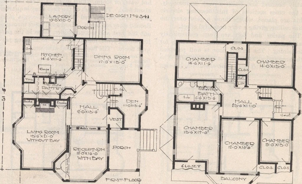 An illustration from Keith's architectural studies, no.8, 1905, leaf 41