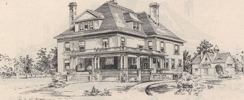 An illustration from Keith's architectural studies, no.8, 1905, leaf 42