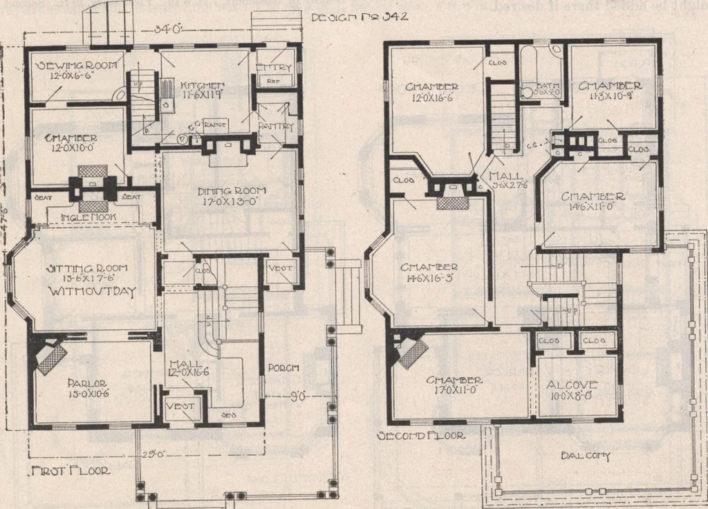 An illustration from Keith's architectural studies, no.8, 1905, leaf 42