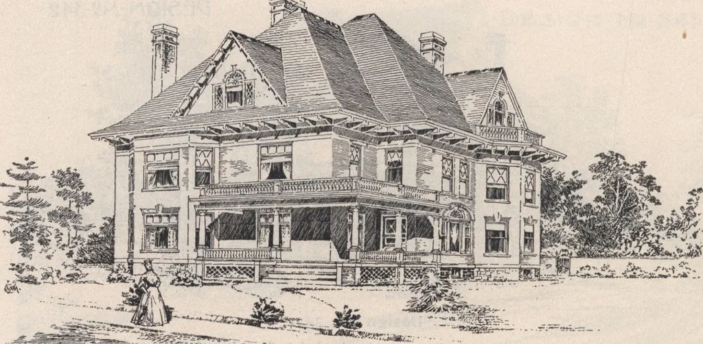 An illustration from Keith's architectural studies, no.8, 1905, leaf 43
