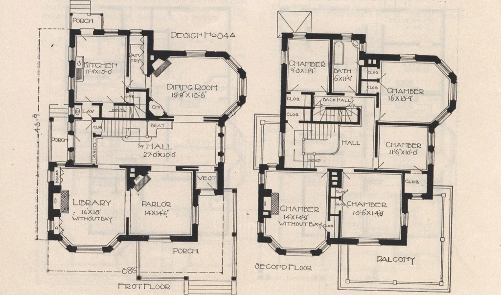 An illustration from Keith's architectural studies, no.8, 1905, leaf 43