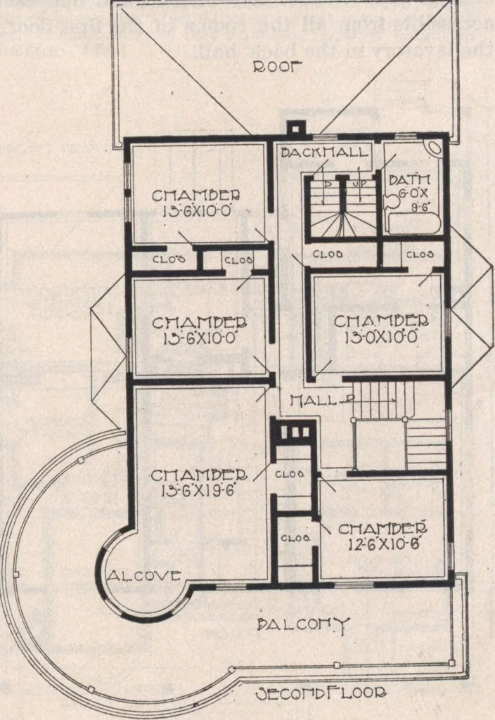 An illustration from Keith's architectural studies, no.8, 1905, leaf 44