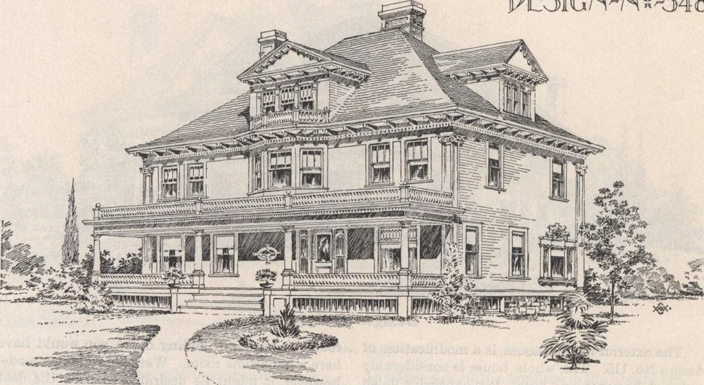 An illustration from Keith's architectural studies, no.8, 1905, leaf 45