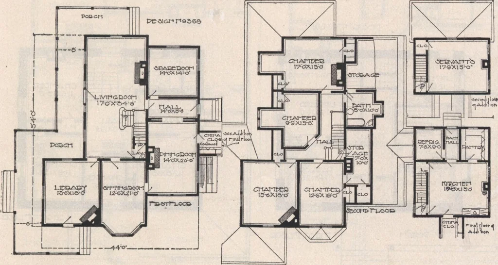 An illustration from Keith's architectural studies, no.8, 1905, leaf 46