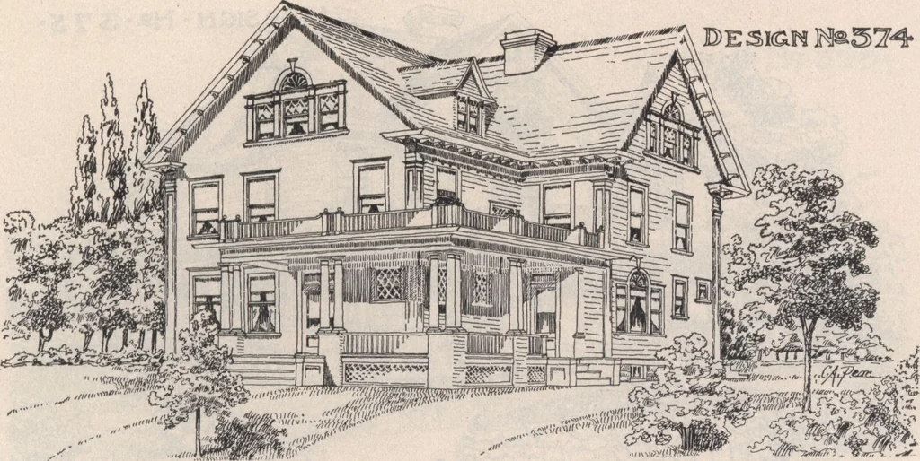 An illustration from Keith's architectural studies, no.8, 1905, leaf 48
